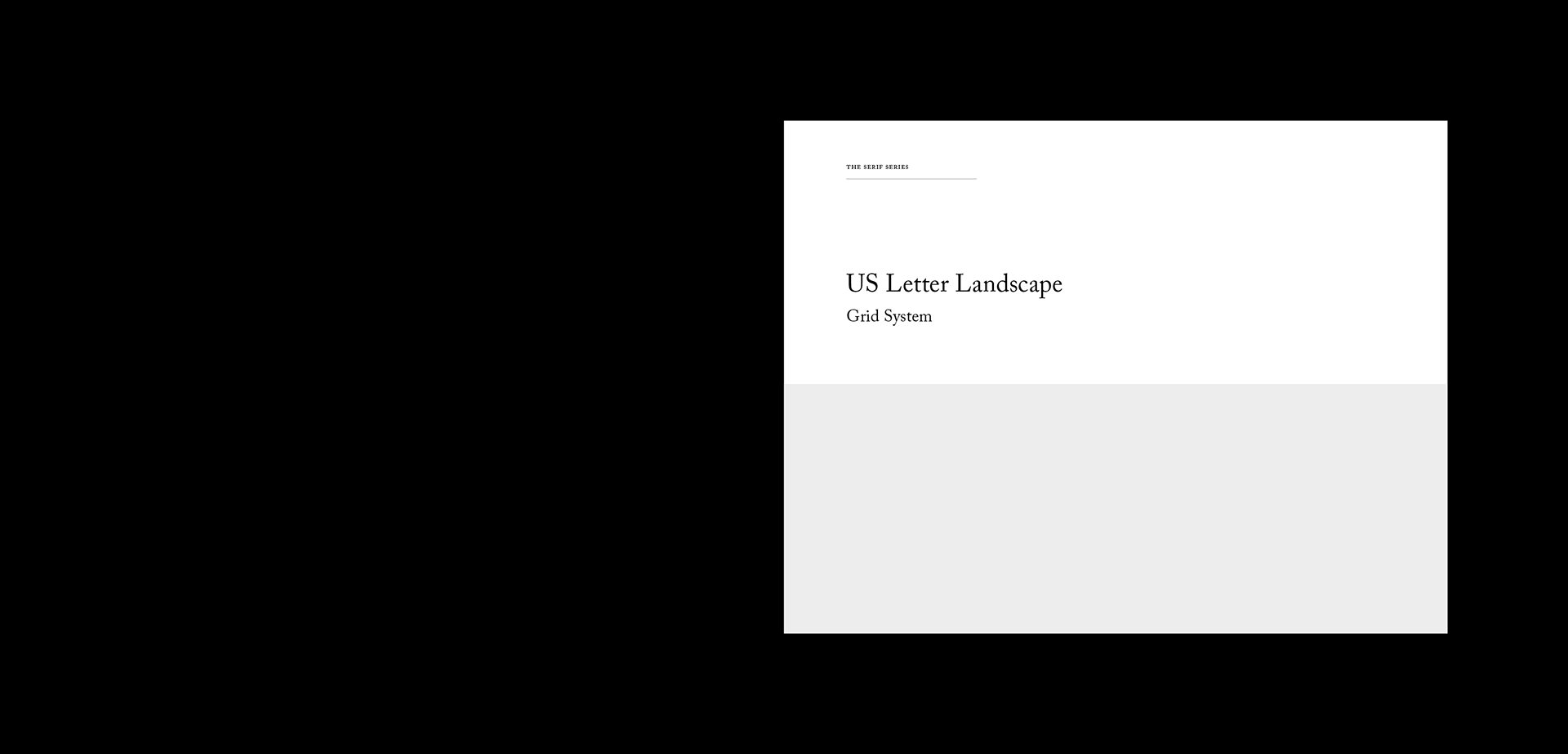 Serif Series Letter Landscape Grid System for InDesign