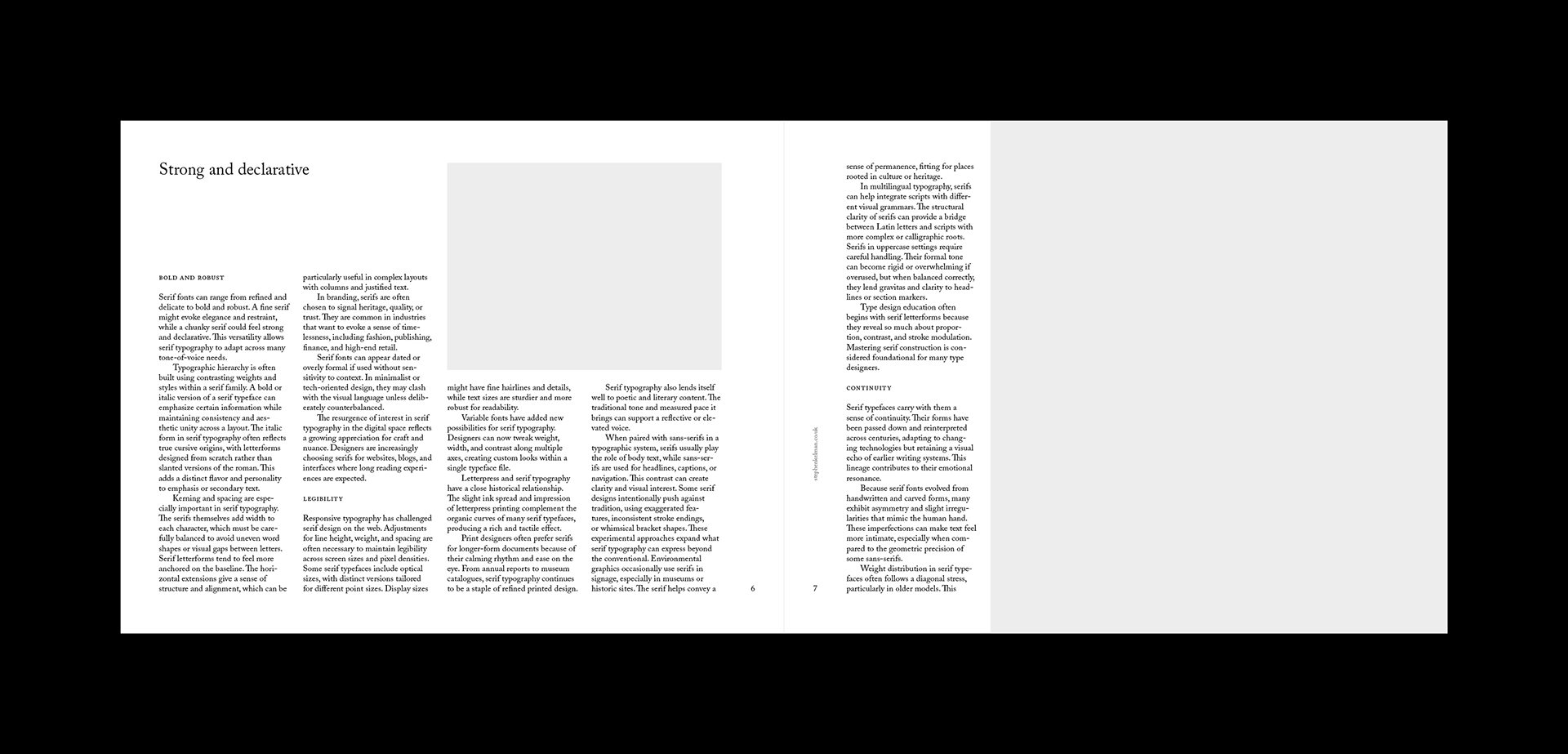 Serif Series Letter Landscape Grid System for InDesign