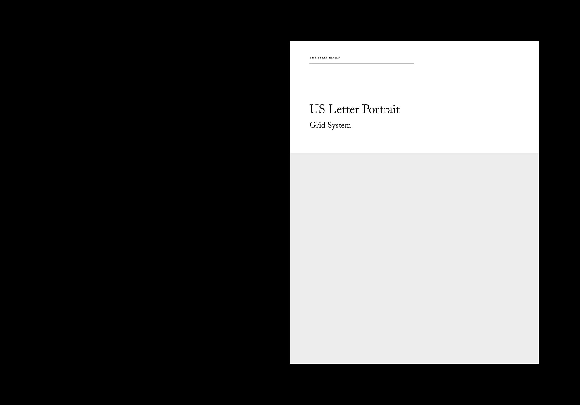 Serif Series US Letter Grid System for InDesign