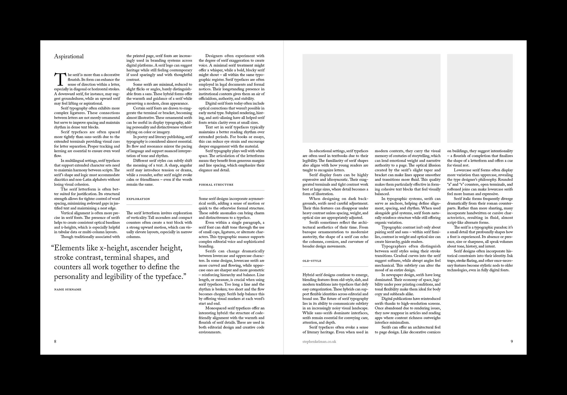 Serif Series US Letter Grid System for InDesign
