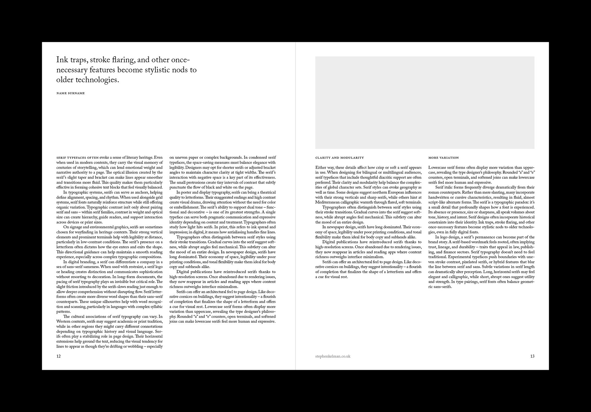 Serif Series US Letter Grid System for InDesign