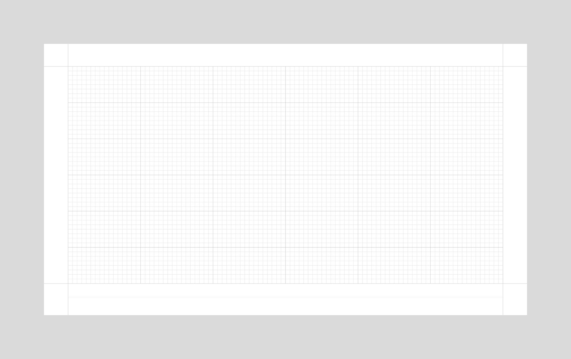 Modular grid with document grid for a 16:9 digital presentation InDesign template