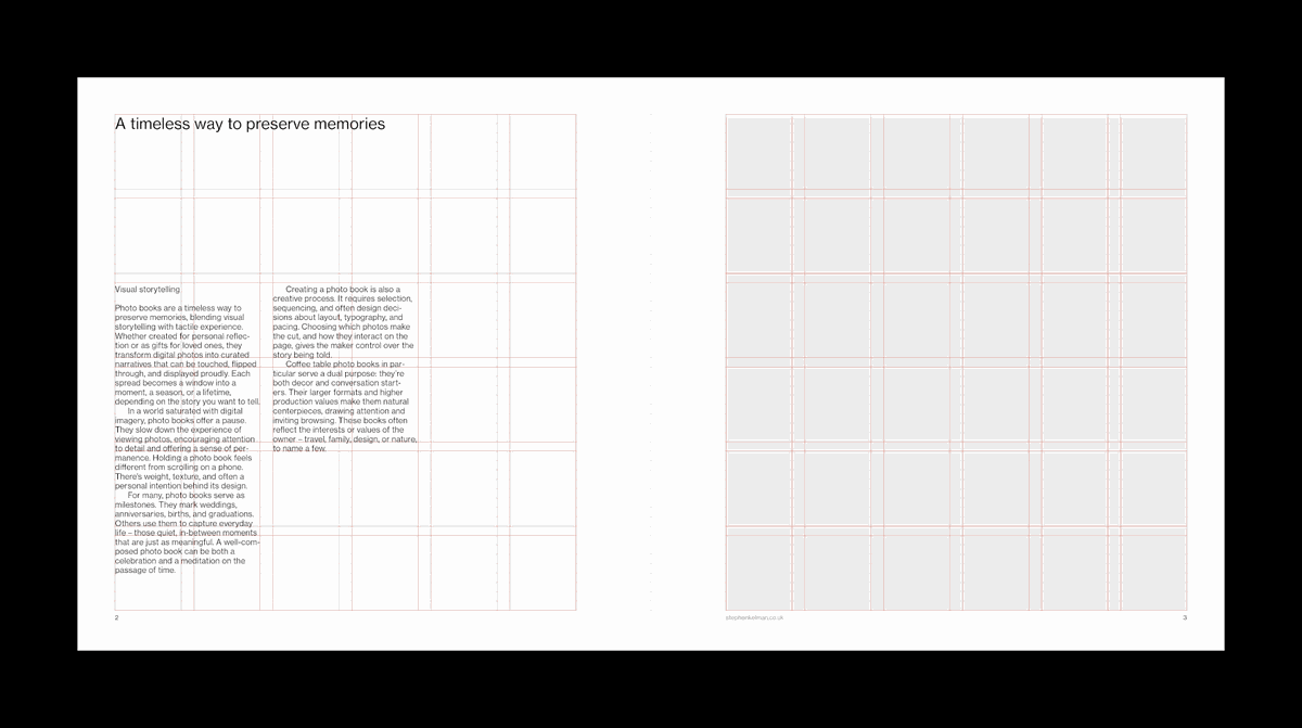 Square Photobook Grid System for InDesign | Sans