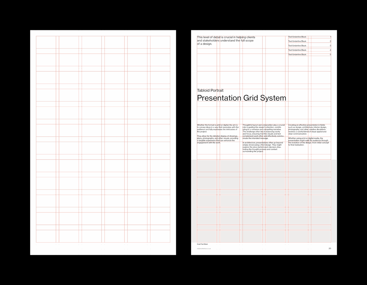 Tabloid Portrait Presentation Grid System for InDesign