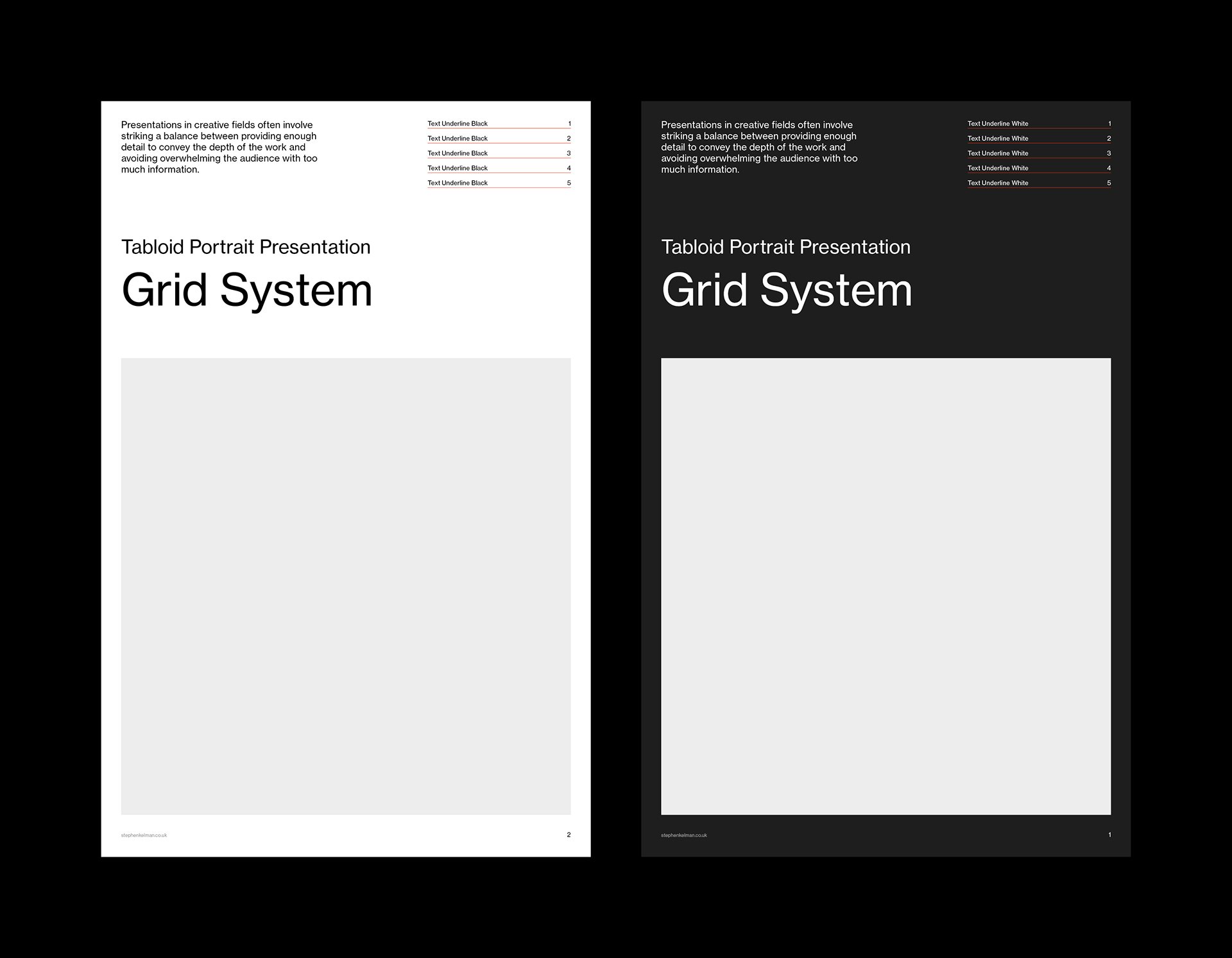 Tabloid Portrait Presentation Grid System for InDesign