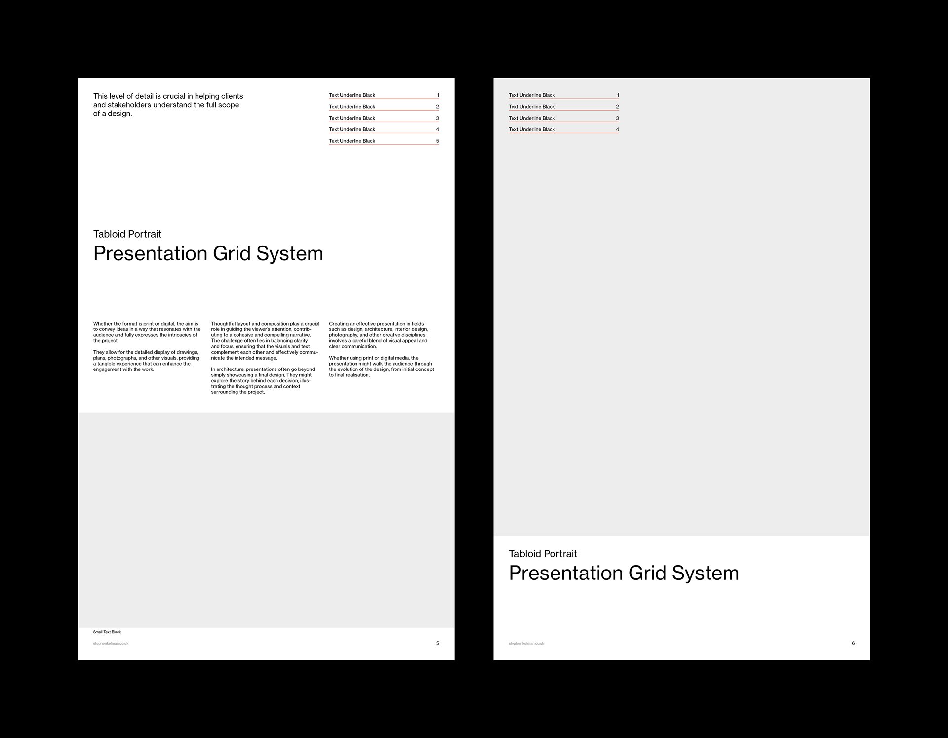 Tabloid Portrait Presentation Grid System for InDesign
