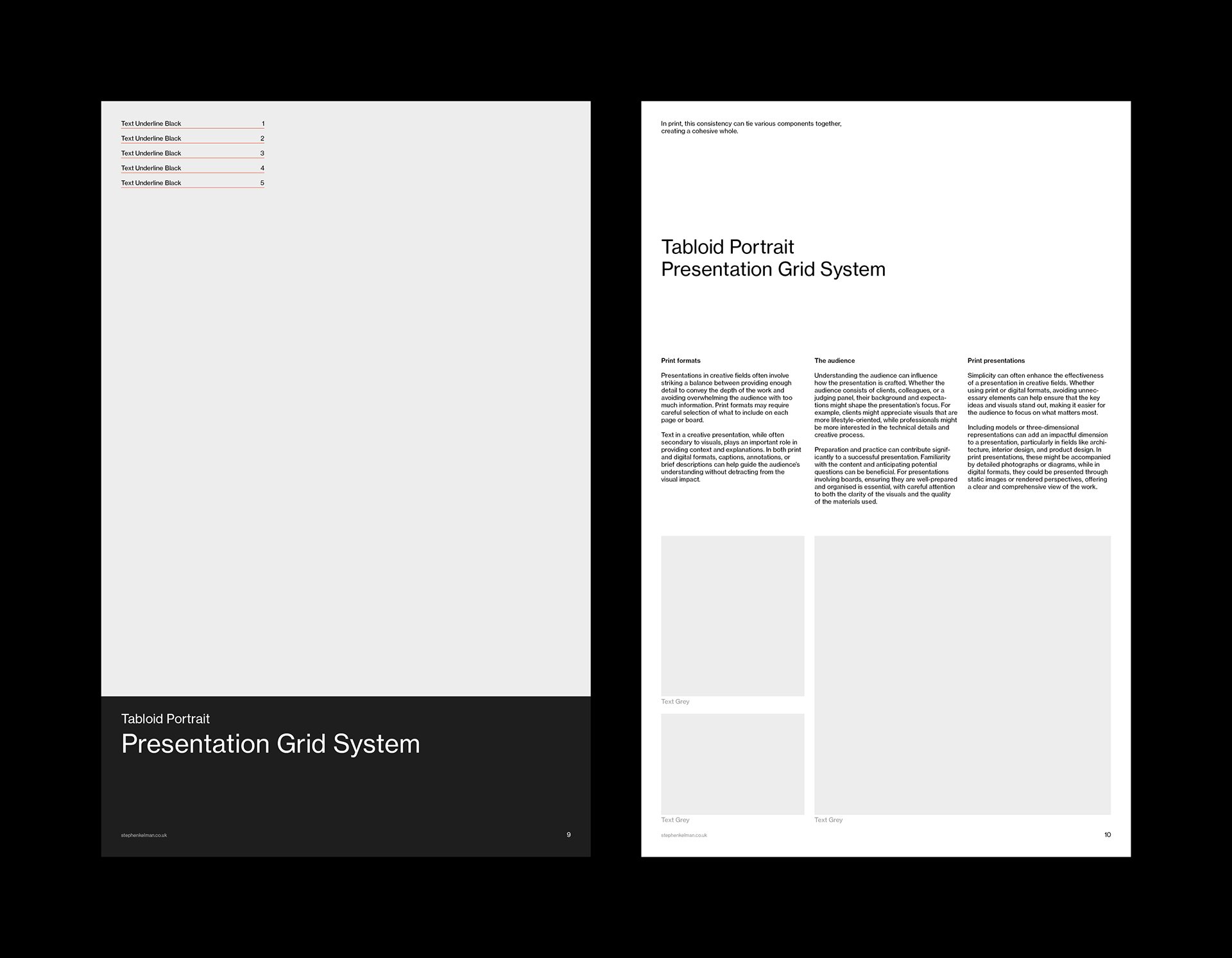 Tabloid Portrait Presentation Grid System for InDesign