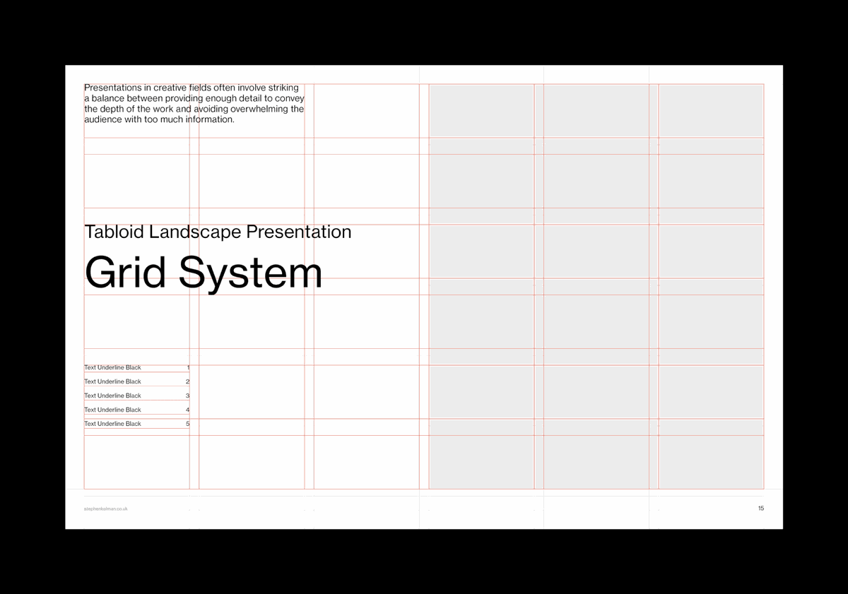 Tabloid Presentation Grid System for InDesign 2