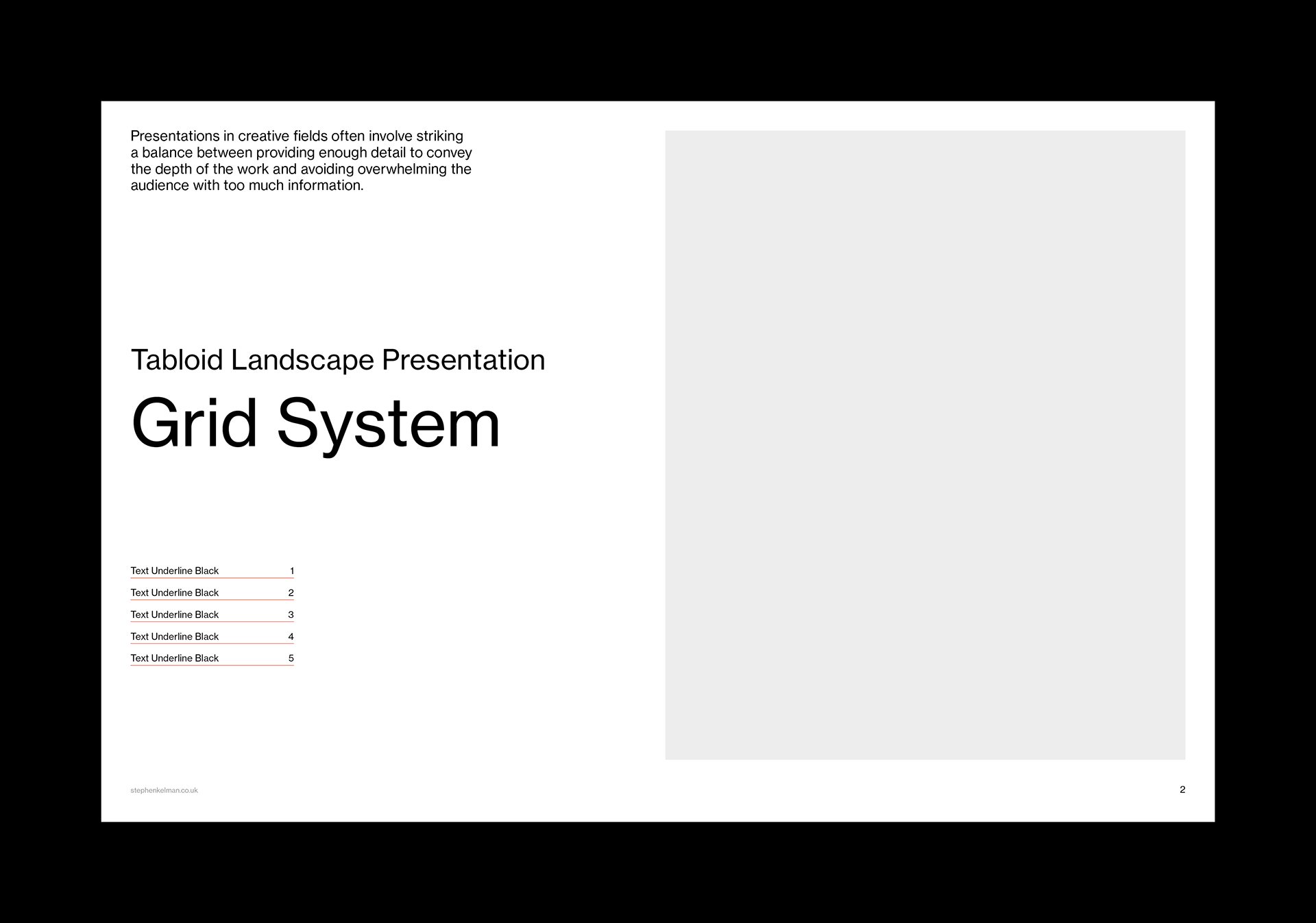 Tabloid Presentation Grid System for InDesign 2
