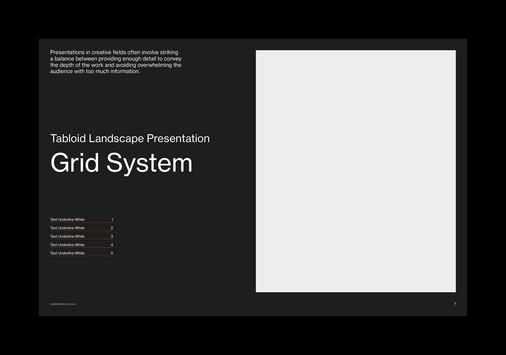 Tabloid Presentation Grid System for InDesign 2
