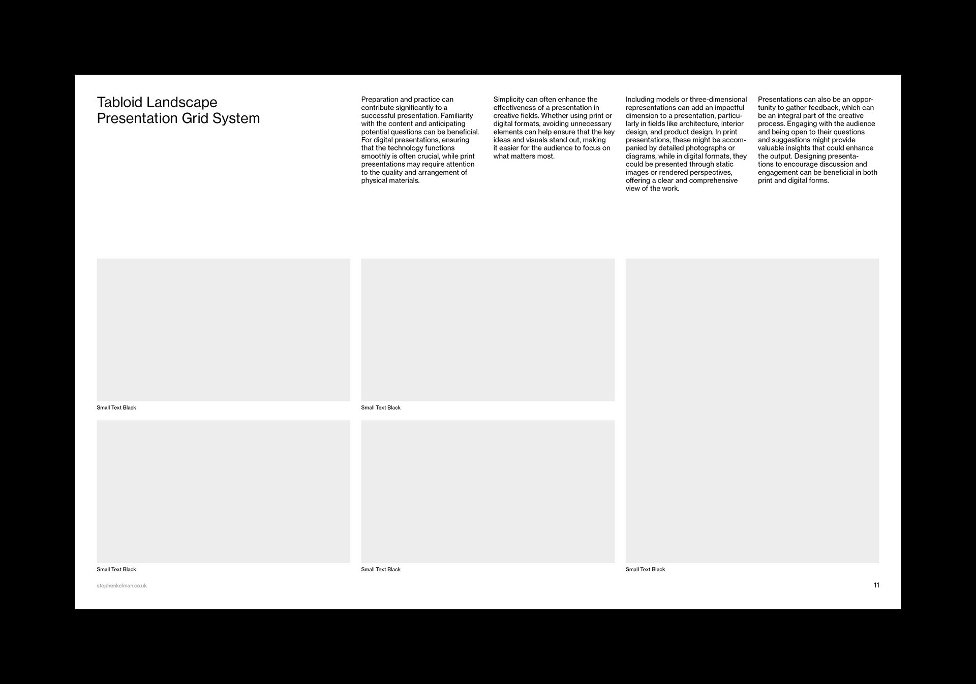 Tabloid Presentation Grid System for InDesign 2