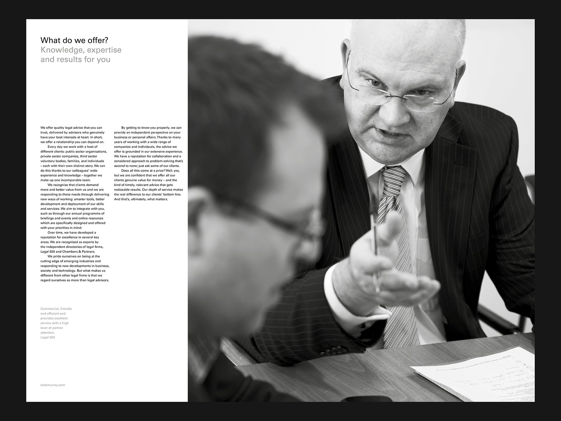 A male solicitor talking