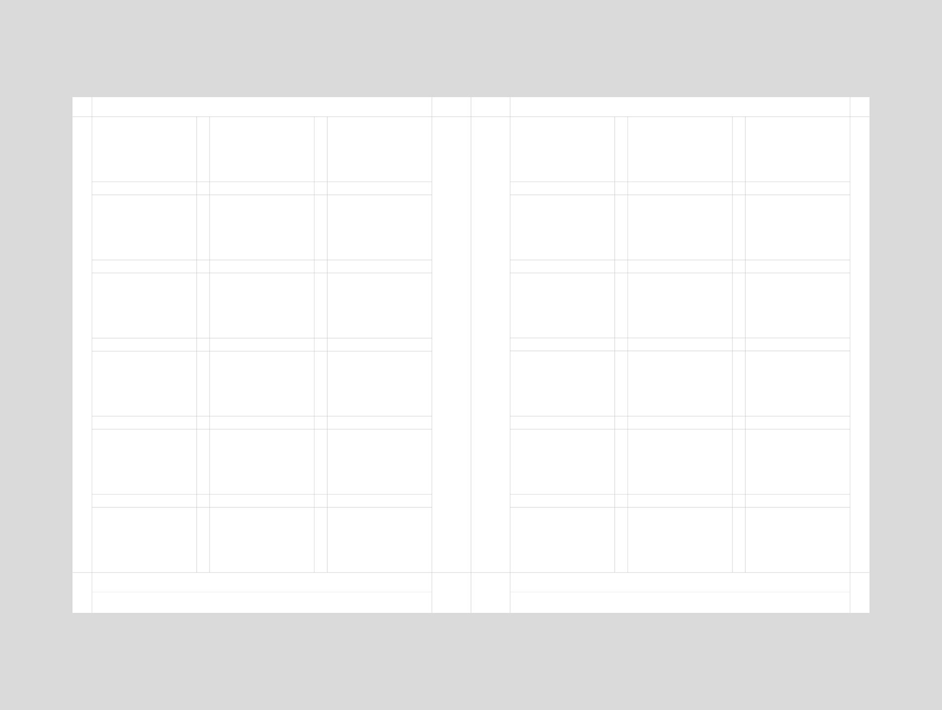 US Letter Grid System for InDesign
