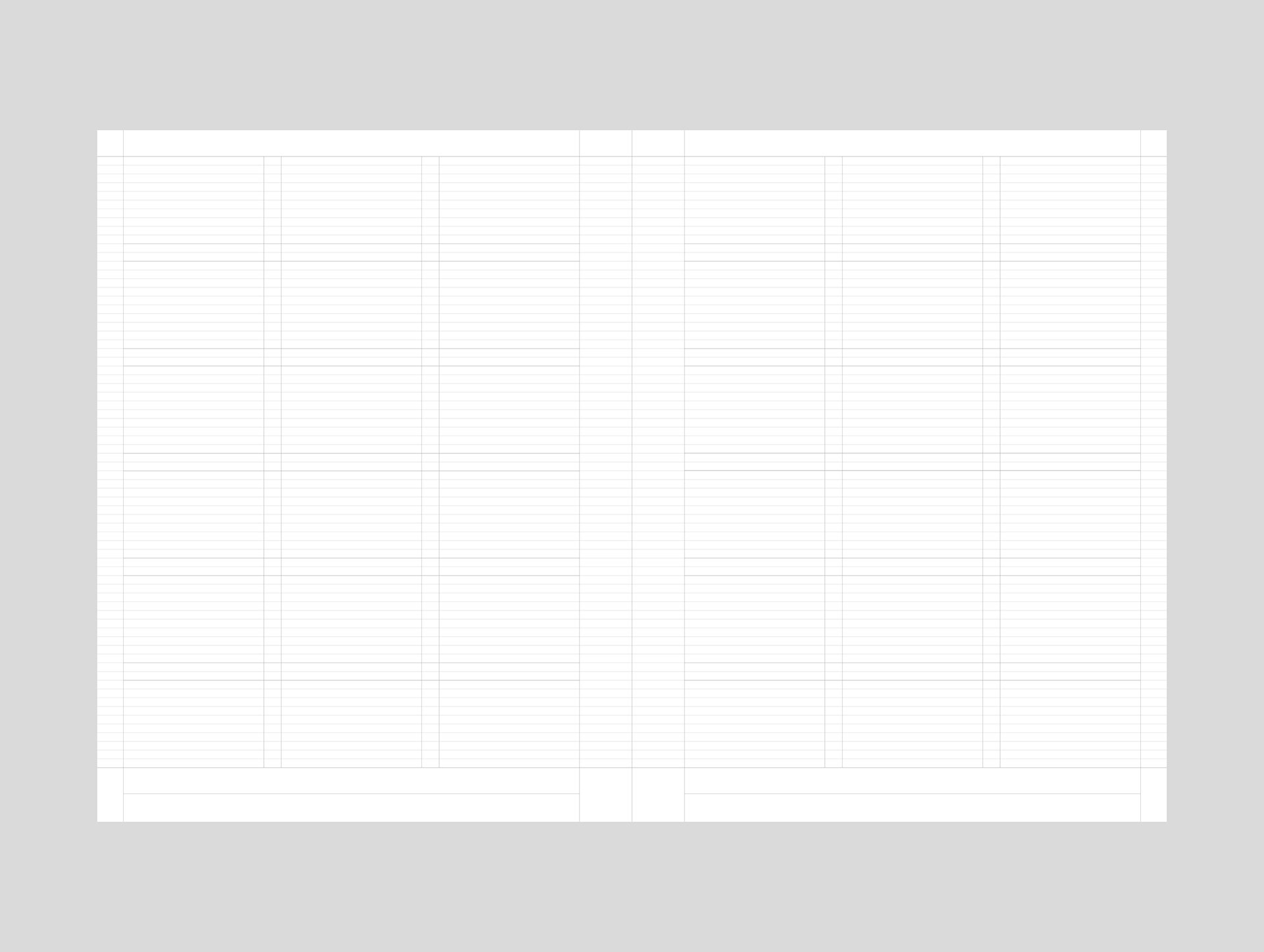 US Letter Grid System for InDesign