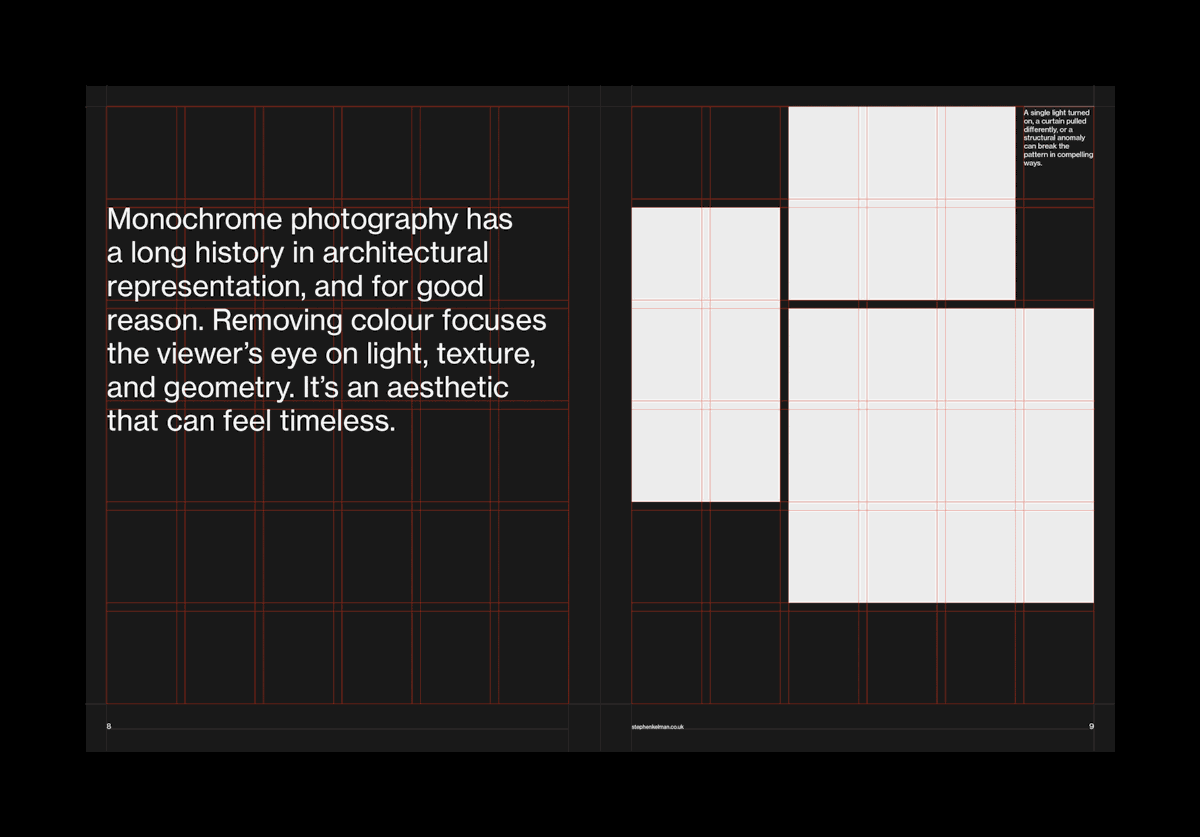 US Letter Photography Grid System for InDesign
