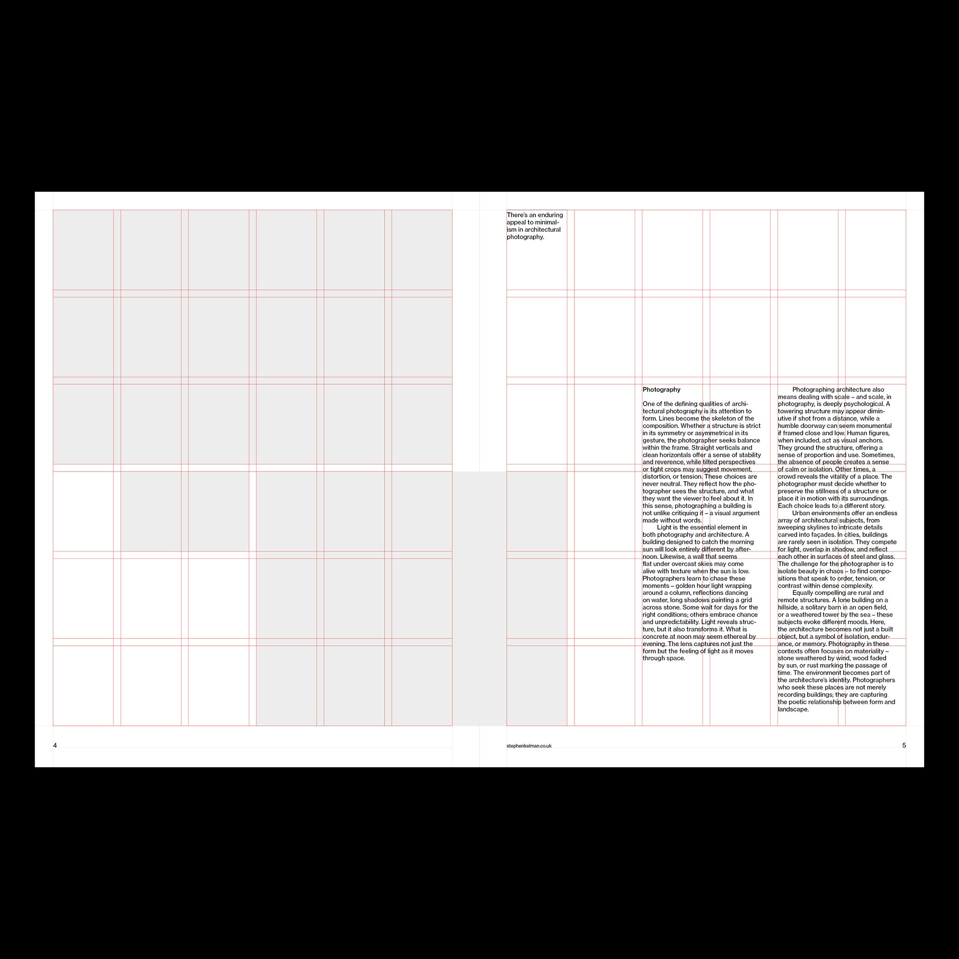 US Letter Photography Grid System for InDesign